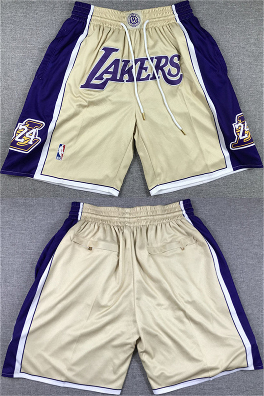 Men's Gold/Purple Los Angeles Lakers Shorts (Run Small)