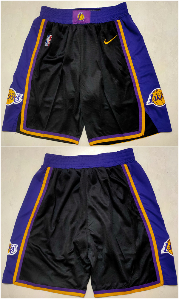 Men's Black Los Angeles Lakers Shorts (Run Small)