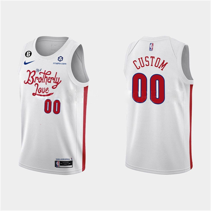 Youth White Philadelphia 76ers Active Player Custom City Edition Swingman Stitched Jersey