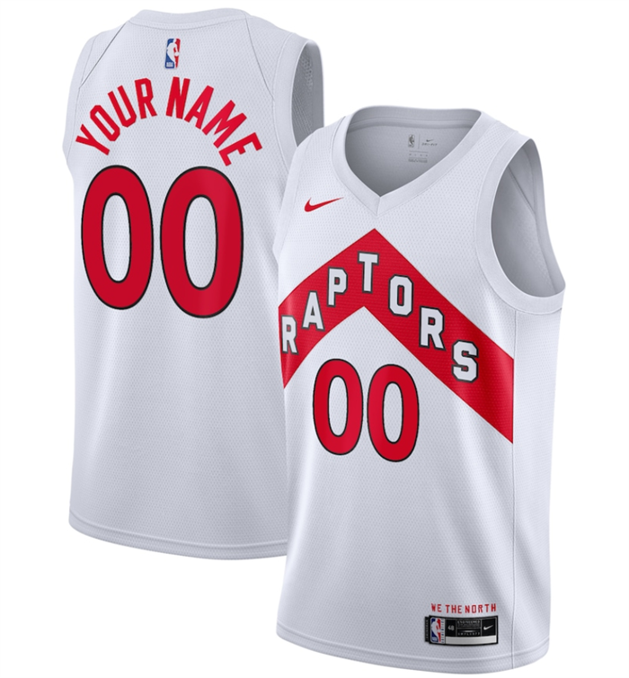 Youth White Toronto Raptors Active Player Custom  Association Edition Stitched Basketball Jersey