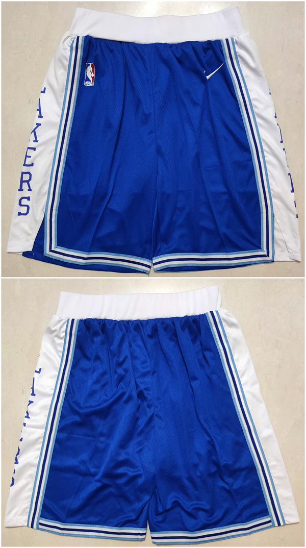 Men's Blue/White Los Angeles Lakers Shorts (Run Small)