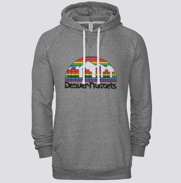 Men's Gray Denver Nuggets Pullover Hoodie