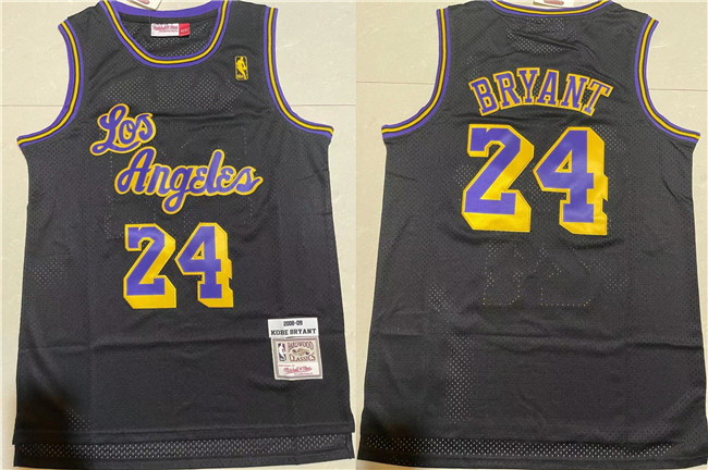 Men's Black Los Angeles Lakers #24 Kobe Bryant Throwback Basketball Jersey
