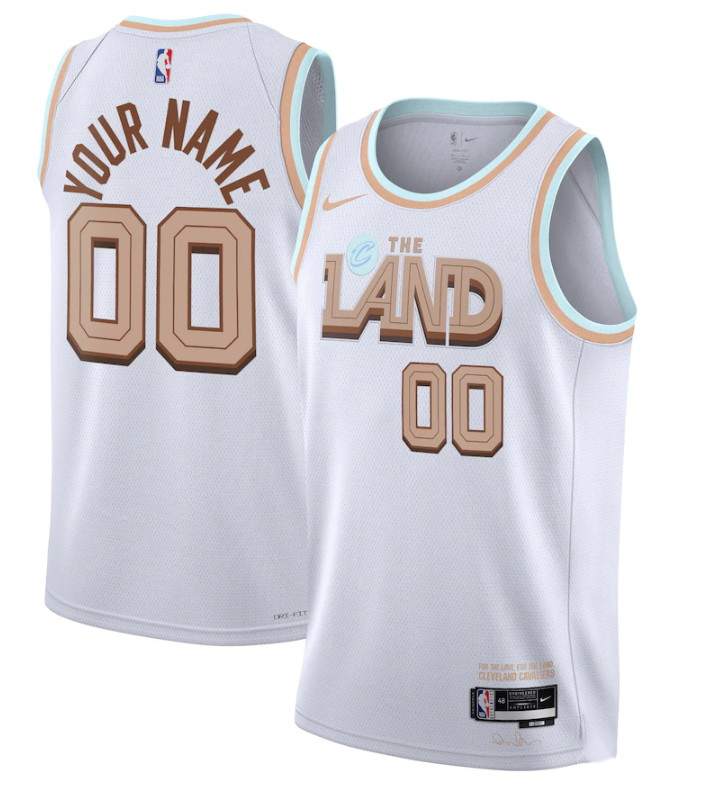 Men's White Cleveland Cavaliers Active Player Custom 2022/2023 City Edition Stitched Basketball Jersey