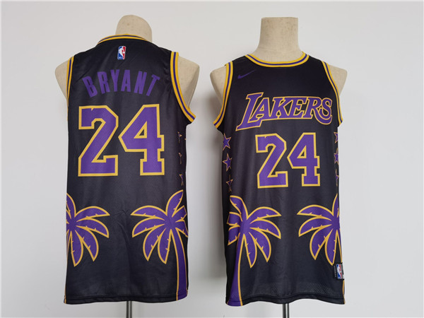 Men's Purple Los Angeles Lakers #24 Kobe Bryant Throwback Basketball Jersey