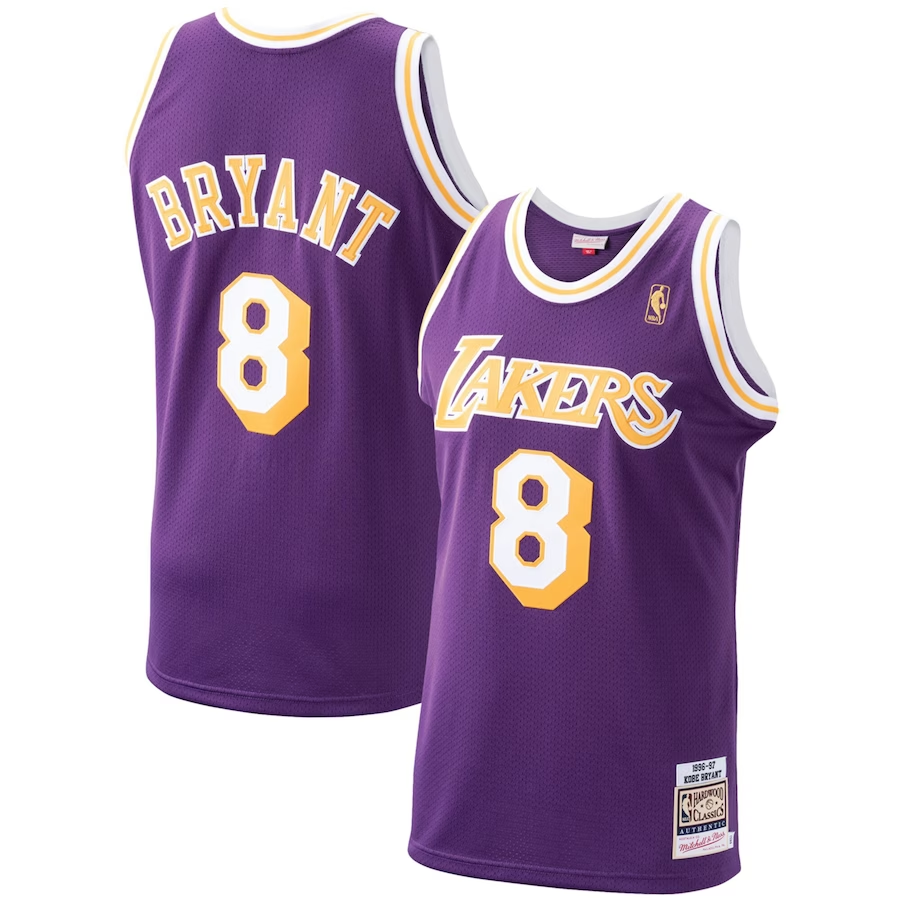 Men's Purple Los Angeles Lakers #6 Eddie Jones 1996-97 Hardwood Classics Swingman Jersey