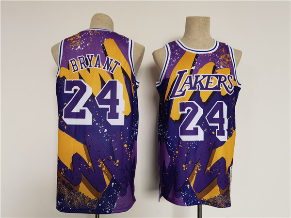 Men's Black Los Angeles Lakers #24 Kobe Bryant Throwback Basketball Jersey