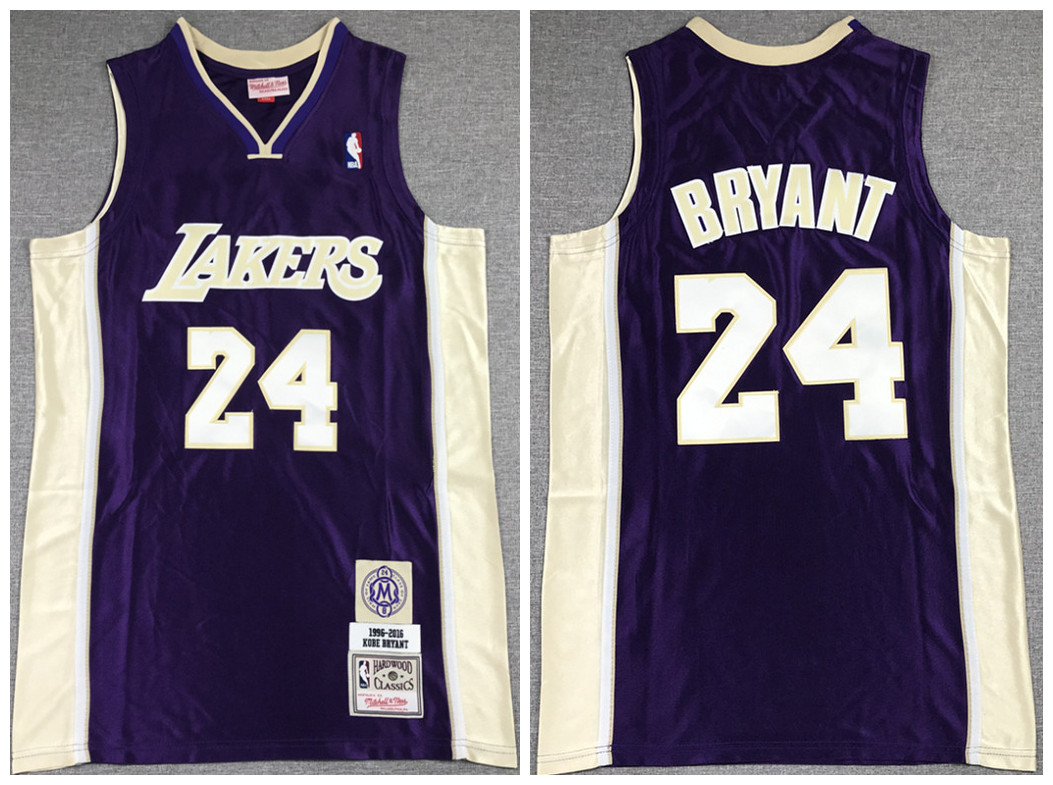 Men's Purple Los Angeles Lakers #24 Kobe Bryant Stitched Jersey