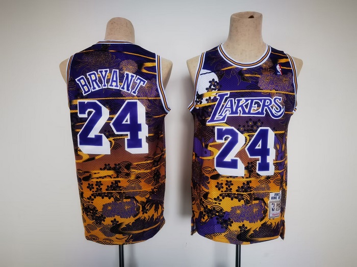 Men's Purple Los Angeles Lakers #24 Kobe Bryant Throwback Basketball Jersey