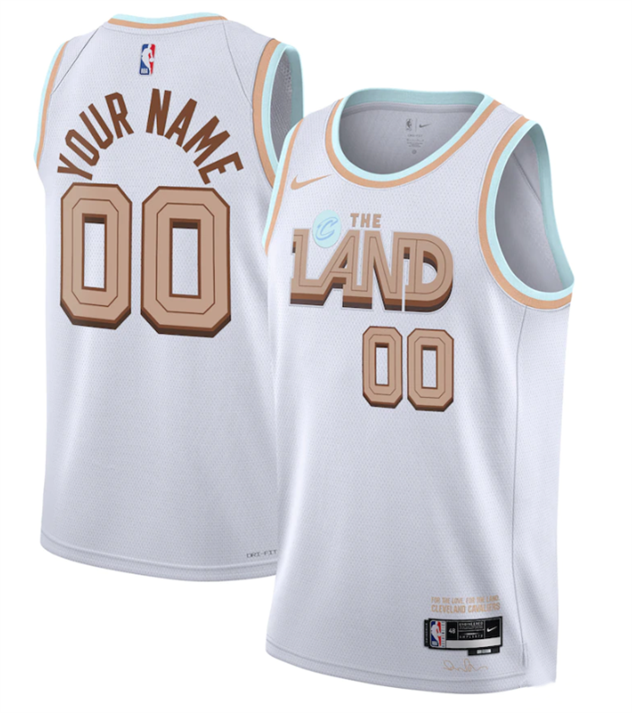 Youth White Cleveland Cavaliers Active Player Custom City Edition Swingman Stitched Jersey