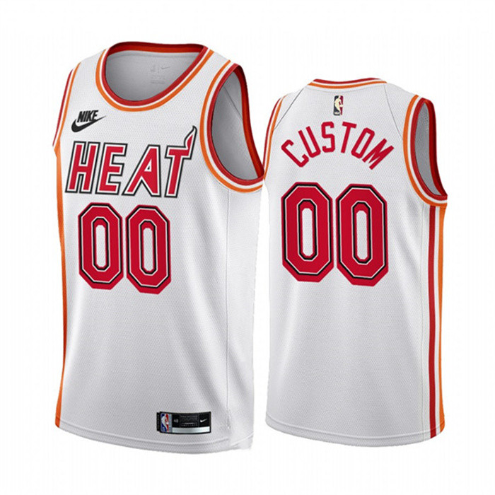 Toddlers White Miami Heat Active Player Custom Classic Edition Stitched Jersey
