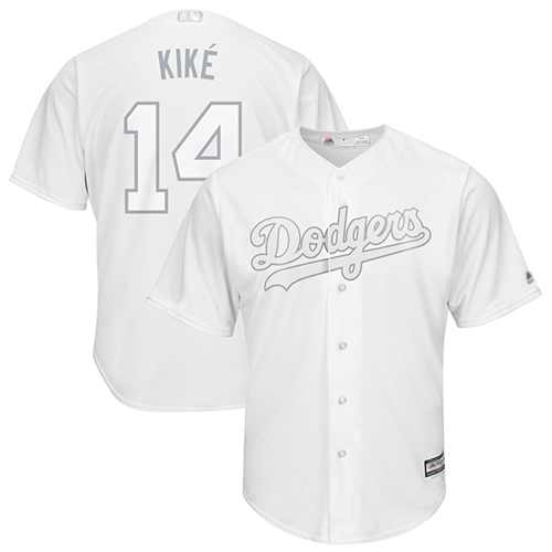 Dodgers #14 Enrique Hernandez White 