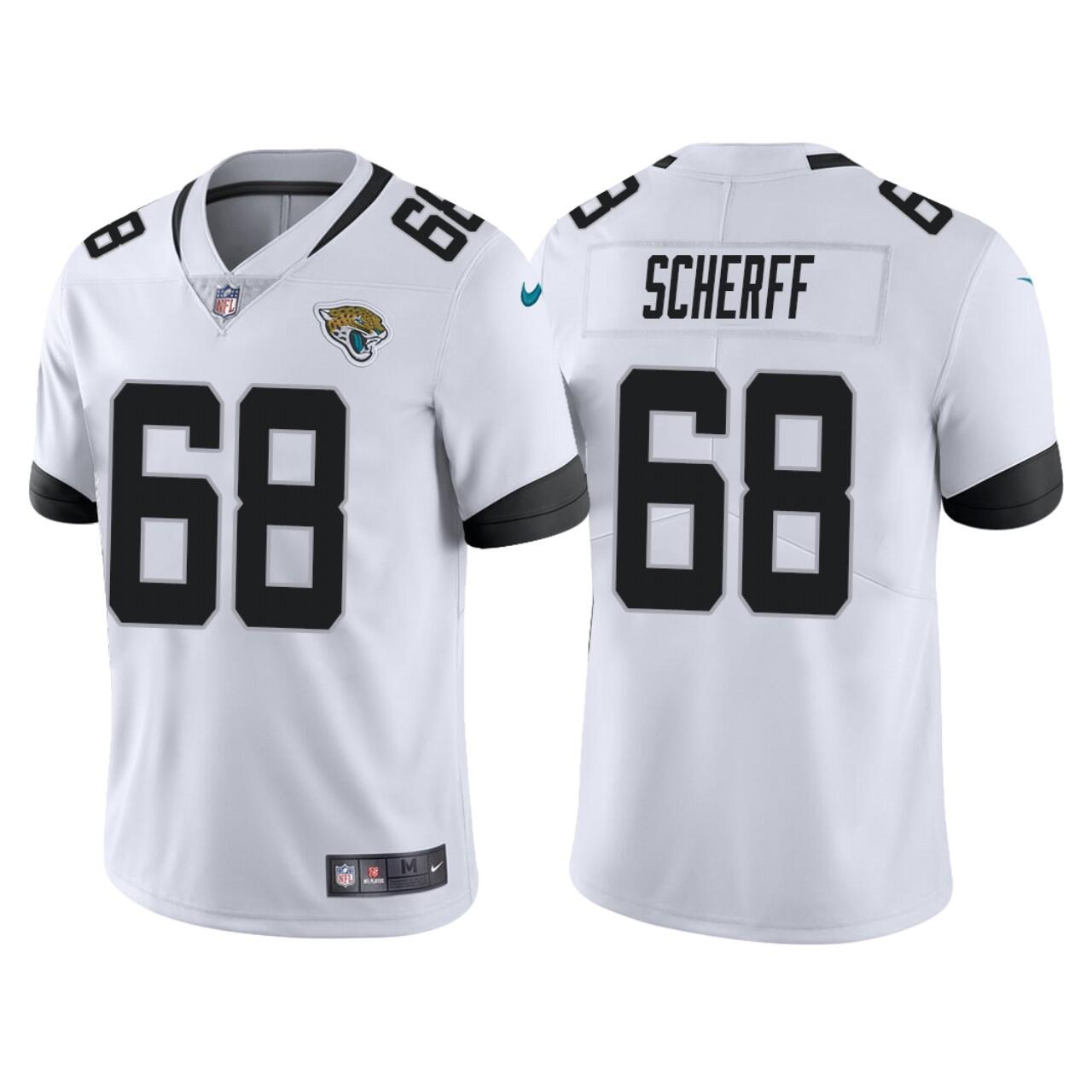 Men's White Jacksonville Jaguars #68 Brandon Scherff Vapor Untouchable Limited Stitched  Jersey
