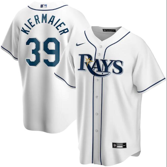 Men's Tampa Bay Rays White #39 Kevin Kiermaier Cool Base Stitched MLB Jersey