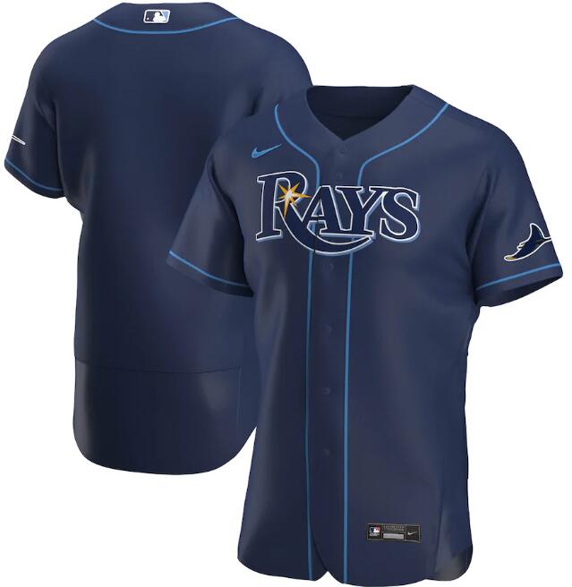 Men's Tampa Bay Rays Blank Navy Flex Base Stitched MLB Jersey