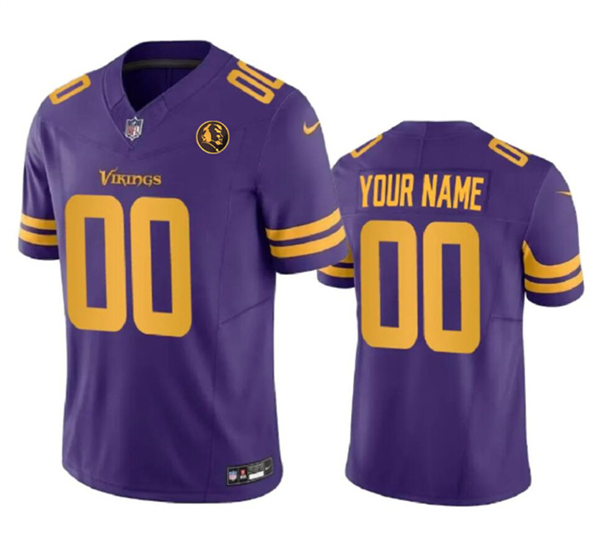 Men's Purple Minnesota Vikings Active Player Custom 2023 F.U.S.E. With John Madden Patch Vapor Limited Stitched Football Jersey