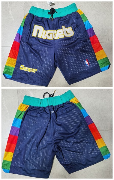 Men's Navy Denver Nuggets Shorts (Run Small)