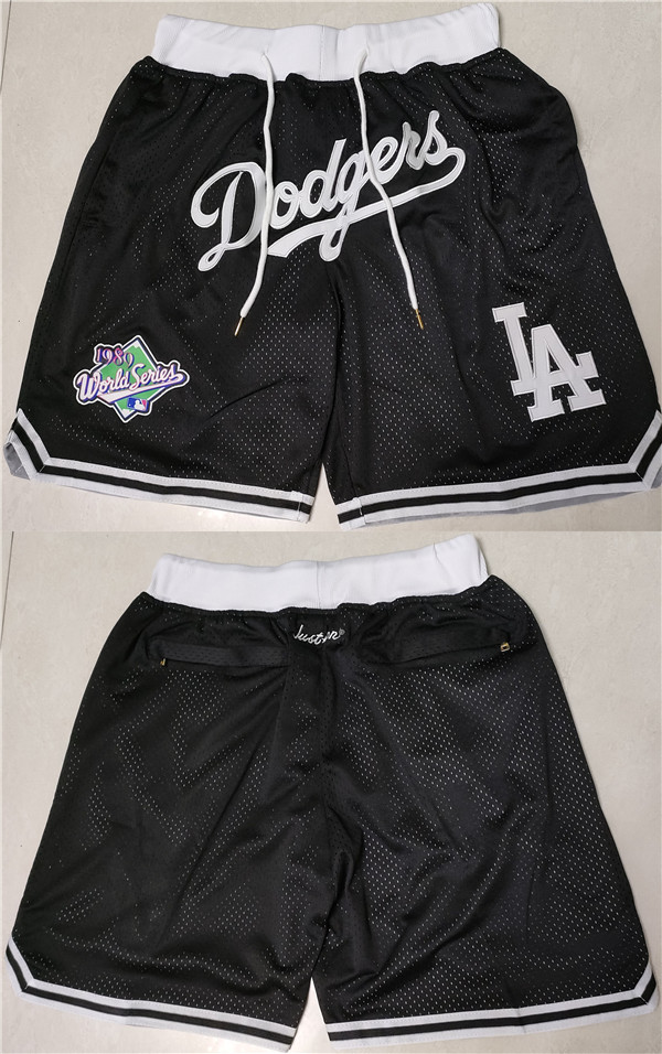 Men's Black Los Angeles Dodgers Shorts (Run Small)