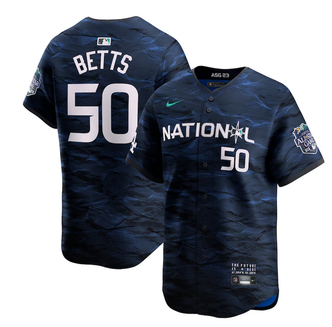 Men's Royal Los Angeles Dodgers #50 Mookie Betts 2023 All-star Cool Base Stitched Jersey