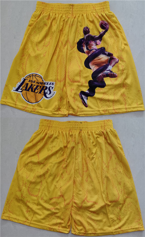 Men's Gold Los Angeles Lakers Shorts (Run Small)