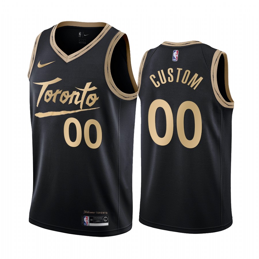 Men's Black Toronto Raptors Active Player 2020 City Edition Custom Stitched NBA Jersey