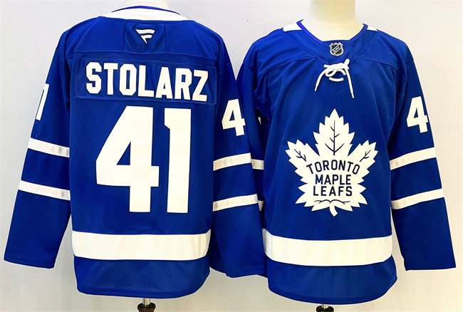 Men's Blue Toronto Maple Leafs #41 Anthony Stolarz 2024-25 Stitched Hockey Jersey