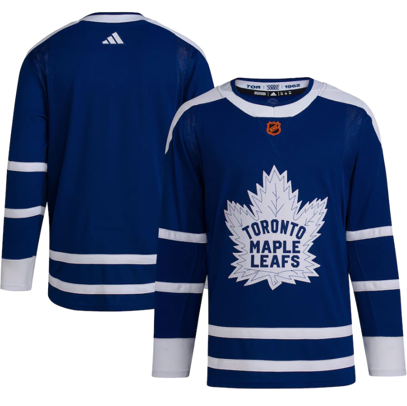 Men's Blue Toronto Maple Leafs Black Blank 2022-23 Reverse Retro Stitched Jersey