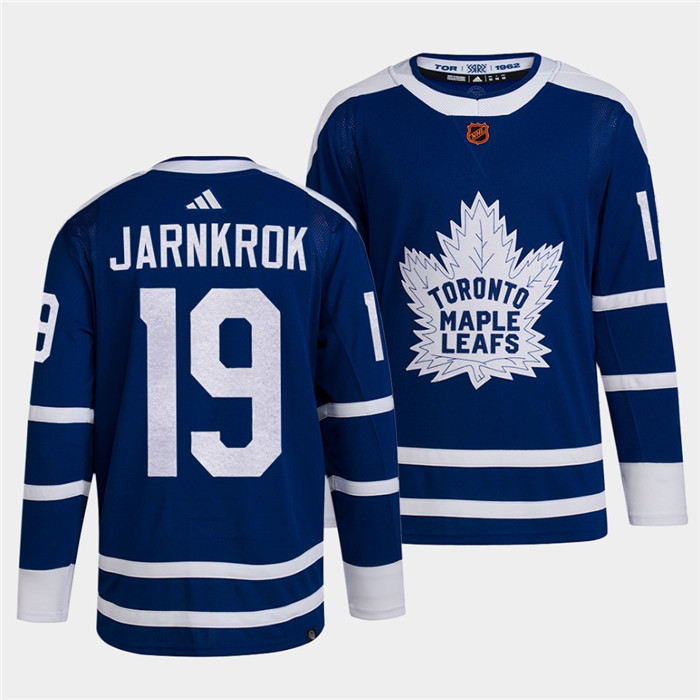 Men's Blue Toronto Maple Leafs Black #19 Calle Jarnkrok 2022 Reverse Retro Stitched Jersey