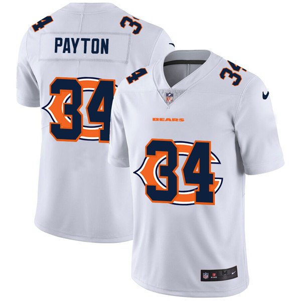 Men's Chicago Bears White #34 Walter Payton Stitched Jersey