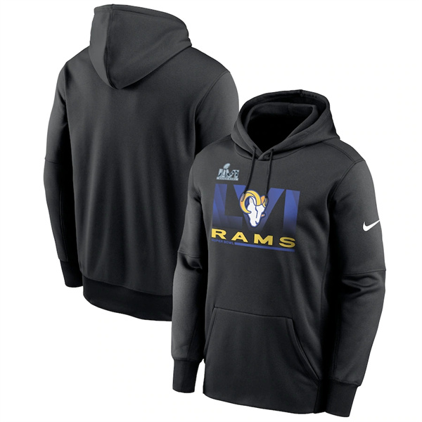 Men's Black Los Angeles Rams 2022 Super Bowl LVI Champions Pullover Hoodie