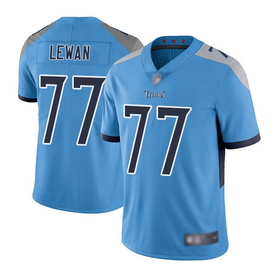 Men's Blue Tennessee Titans #77 Taylor Lewan Vapor Untouchable Limited Stitched Football Jersey