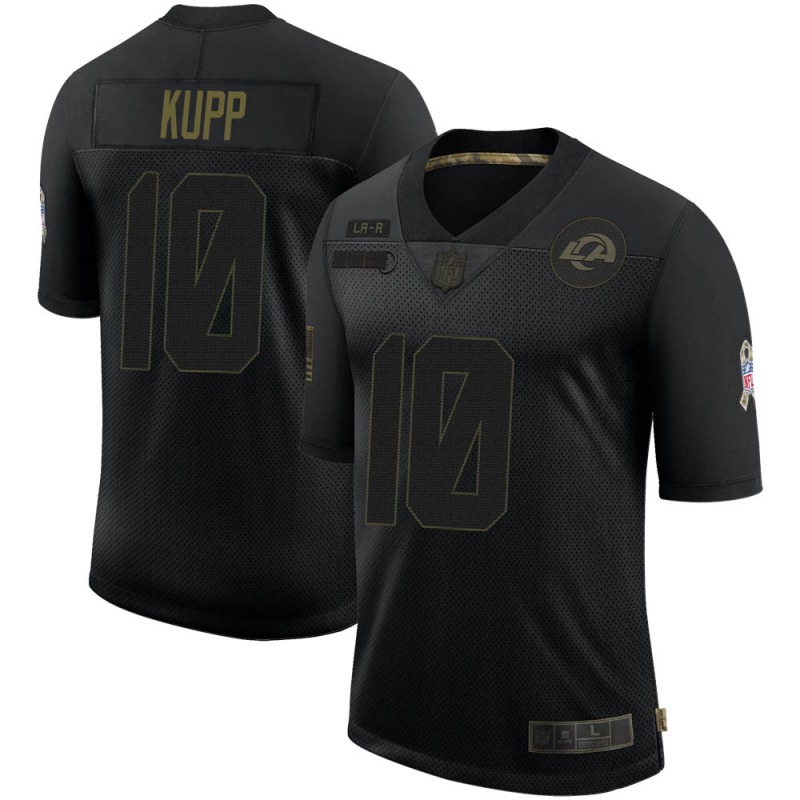 Men's Los Angeles Rams #10 Cooper Kupp Black 2020 Salute To Service Limited Stitched Jersey