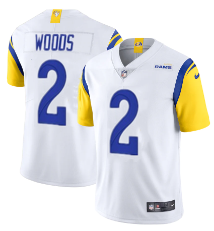 Men's White Los Angeles Rams #2 Robert Woods 2021 Vapor Untouchable Limited Alternate Stitched Jersey