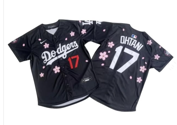 Men's Black Los Angeles Dodgers #17 Shohei Ohtani 2025 Tokyo Series Limited Stitched Baseball Jersey