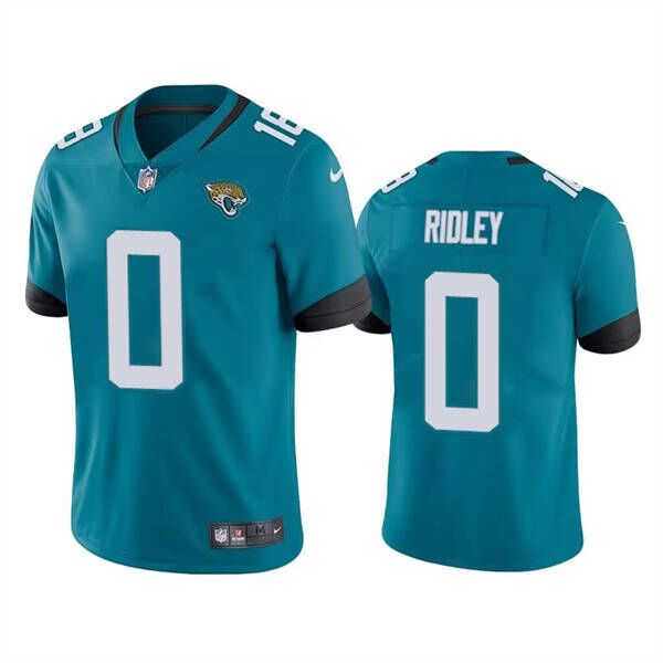 Men's Teal Jacksonville Jaguars #0 Calvin Ridley Vapor Untouchable Limited Stitched Jersey