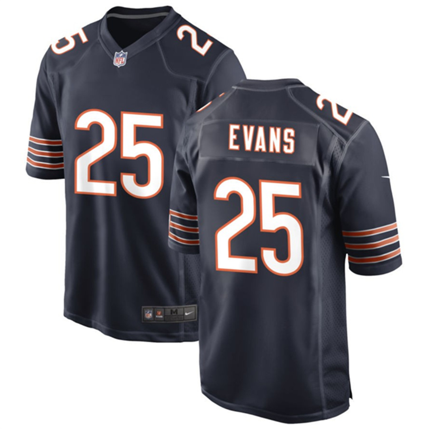 Men's Navy Chicago Bears #25 Darrynton Evans Stitched Game Football Jersey