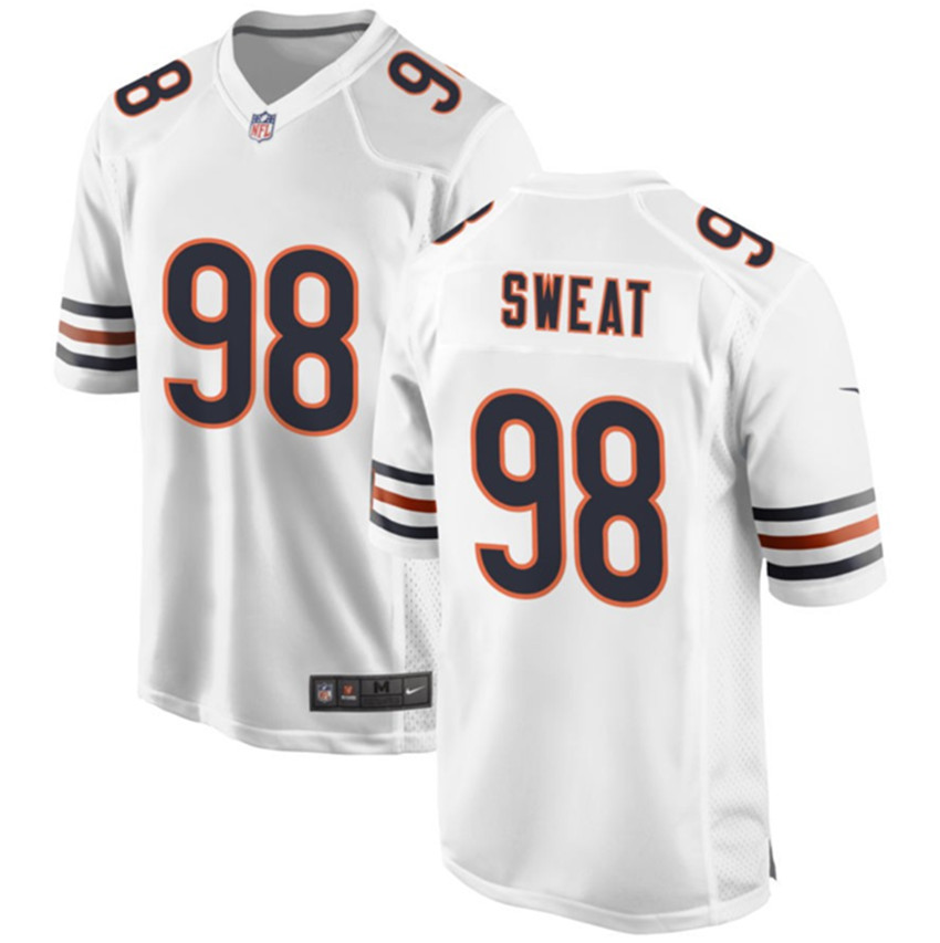 Men's White Chicago Bears #98 Montez Sweat Stitched Game Football Jersey