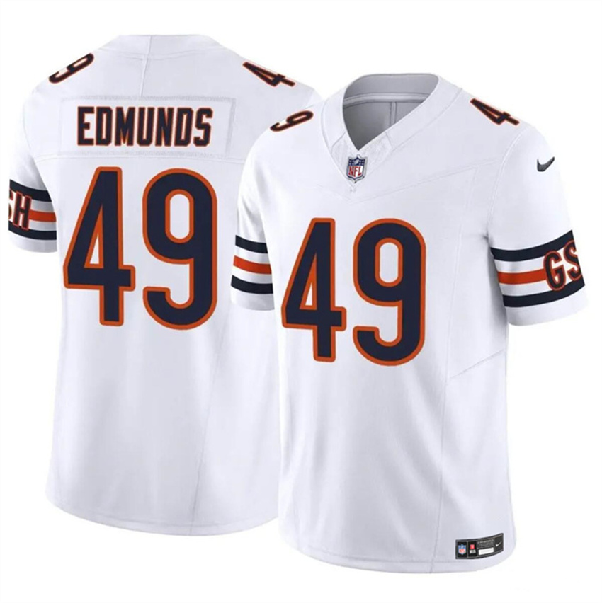Men's White Chicago Bears #49 Tremaine Edmunds 2023 F.U.S.E. Vapor Stitched Football Jersey