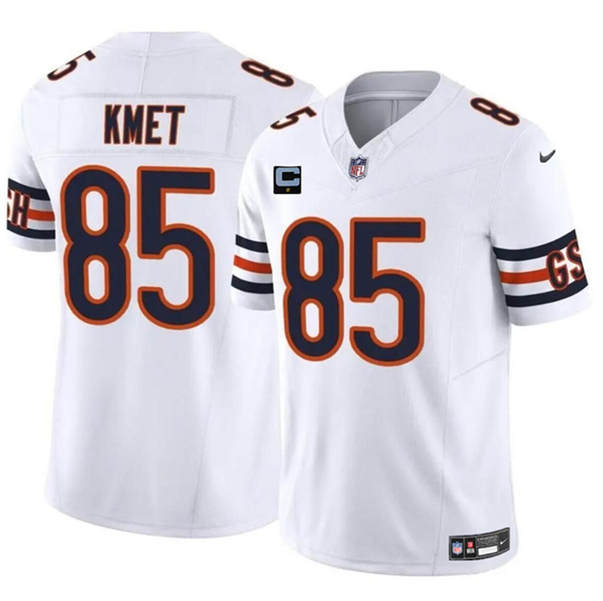 Men's White Chicago Bears #85 Cole Kmet 2024 F.U.S.E. With 1-star C Patch Vapor Untouchable Limited Stitched Football Jersey