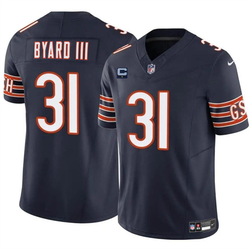 Men's Navy Chicago Bears #31 Kevin Byard III 2024 F.U.S.E. With 1-star C Patch Vapor Untouchable Limited Stitched Football Jersey