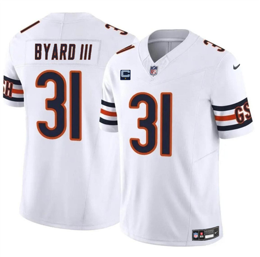 Men's White Chicago Bears #31 Kevin Byard III 2024 F.U.S.E. With 1-star C Patch Vapor Untouchable Limited Stitched Football Jersey