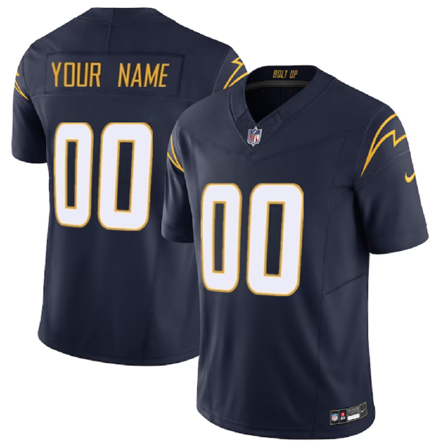 Men's Navy Los Angeles Chargers Active Player Custom 2023 F.U.S.E. Vapor Untouchable Limited Stitched Football Jersey