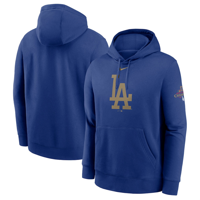 Men's Royal Los Angeles Dodgers 2025 Gold Collection Club Fleece Pullover Hoodie