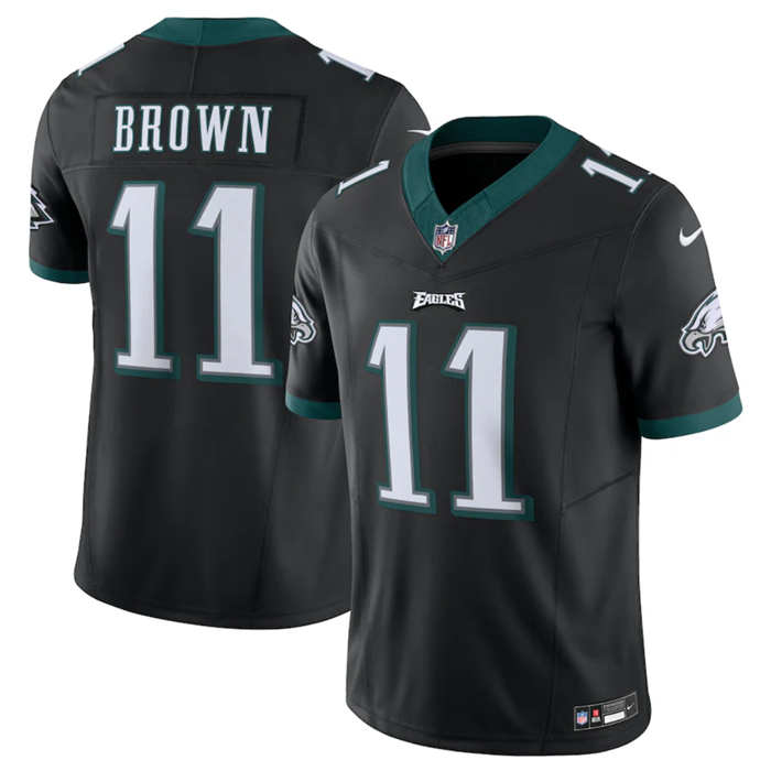 Men's Black Philadelphia Eagles #11 A.J. Brown 2023 F.U.S.E. Vapor Untouchable Limited Stitched Football Jersey