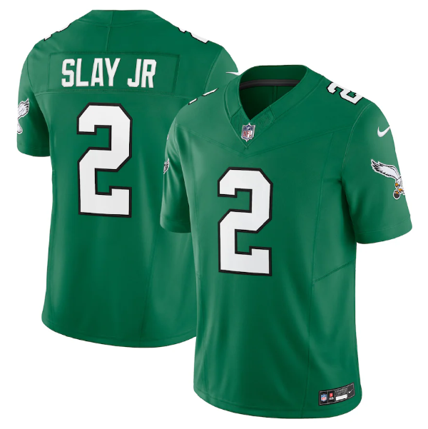 Men's Green Philadelphia Eagles #2 Darius Slay JR 2023 F.U.S.E. Vapor Untouchable Stitched Football Jersey