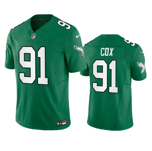 Men's Green Philadelphia Eagles #91 Fletcher Cox 2023 F.U.S.E. Vapor Untouchable Stitched Football Jersey
