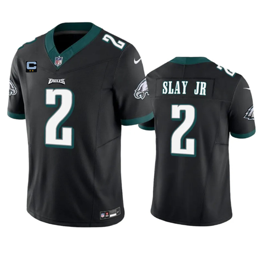 Men's Balck Philadelphia Eagles #2 Darius Slay JR 2023 F.U.S.E. With 2-Star C Patch Vapor Untouchable Limited Stitched Football Jersey