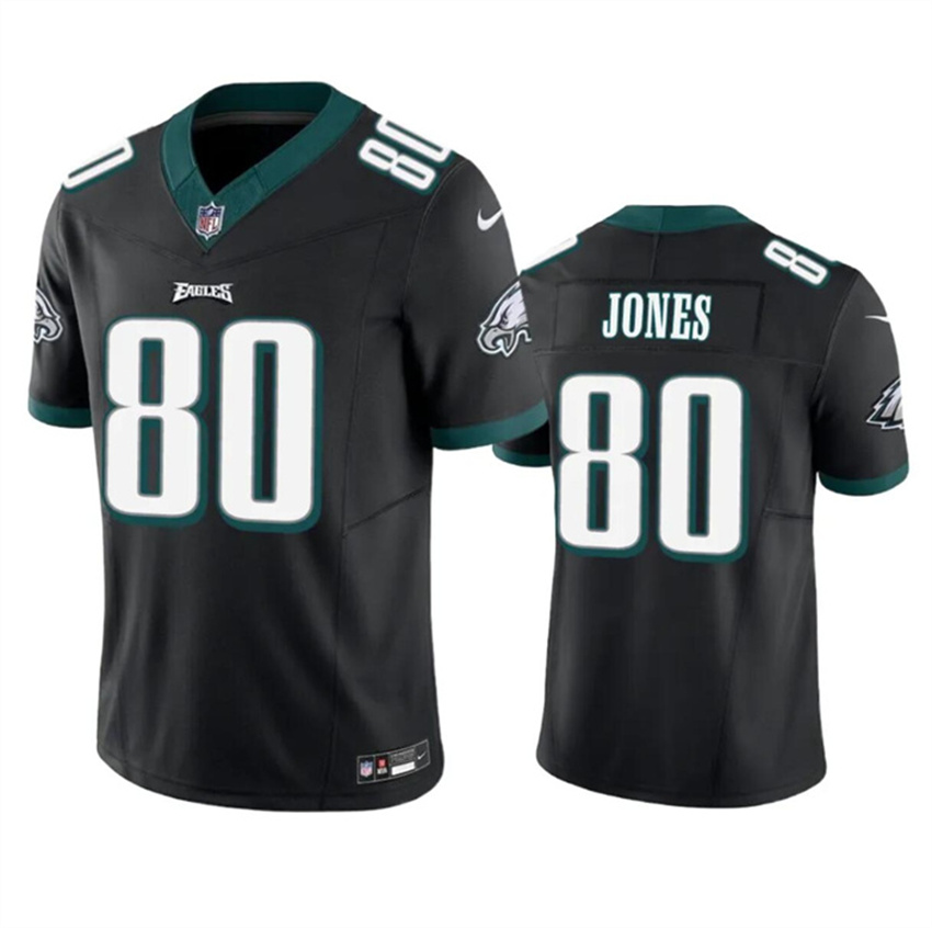Men's Black Philadelphia Eagles #80 Julio Jones 2023 F.U.S.E. Vapor Untouchable Limited Stitched Football Jersey