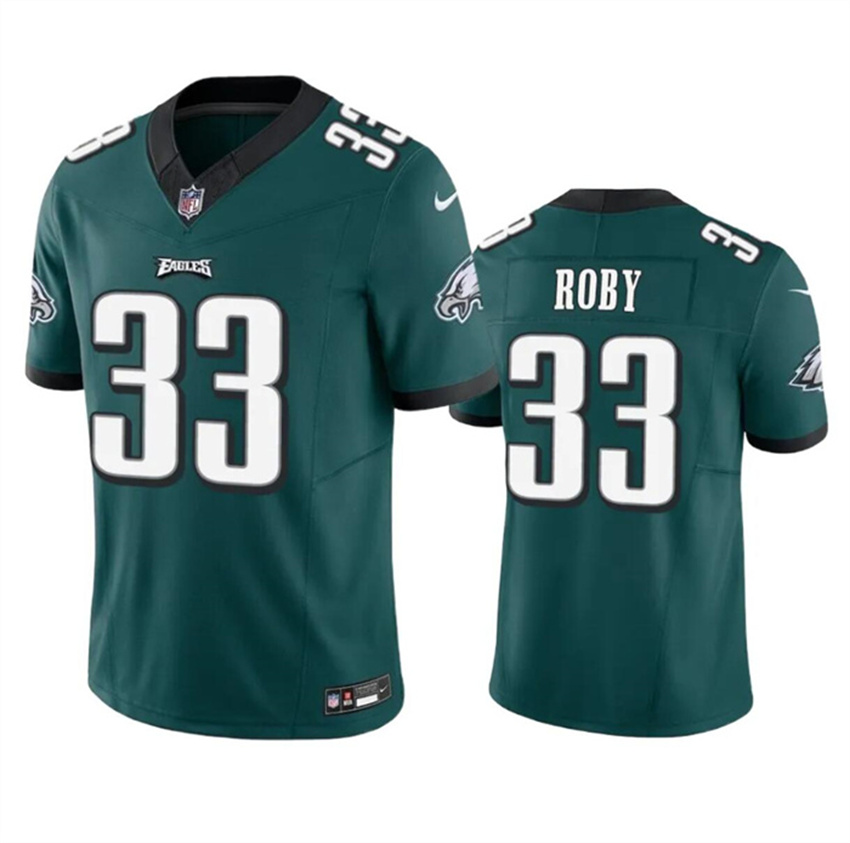 Men's Green Philadelphia Eagles #33 Bradley Roby 2023 F.U.S.E. Vapor Untouchable Limited Stitched Football Jersey