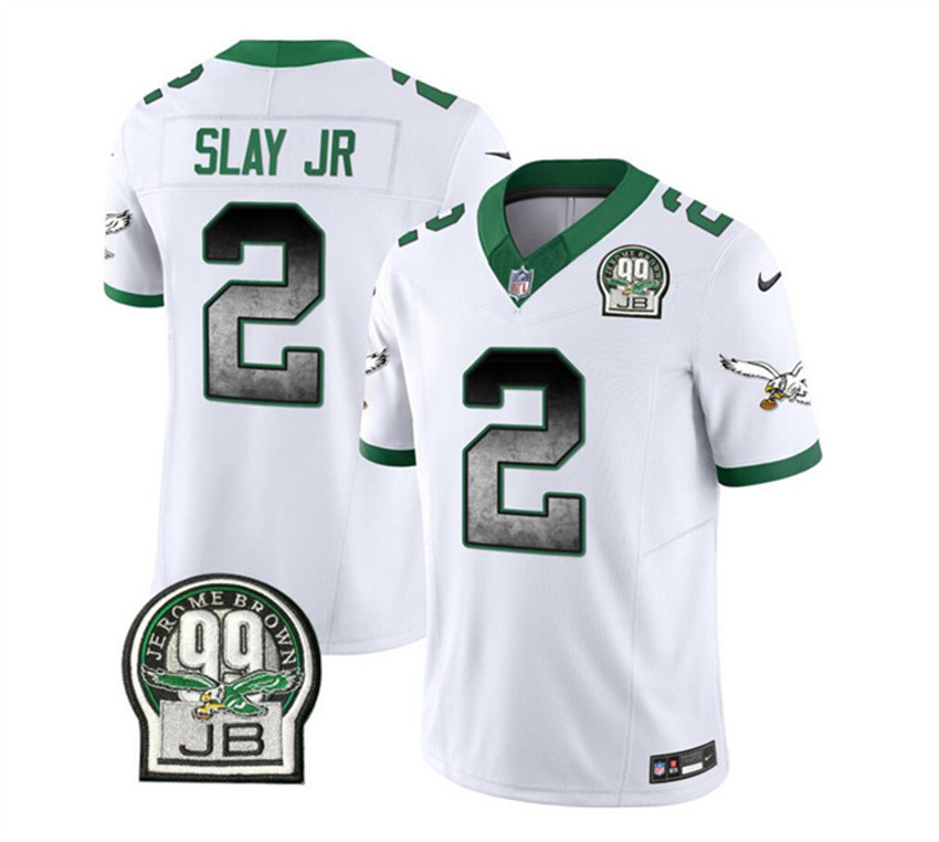 Men's White Philadelphia Eagles #2 Darius Slay JR 2023 F.U.S.E. Throwback Vapor Untouchable Limited Stitched Football Jersey